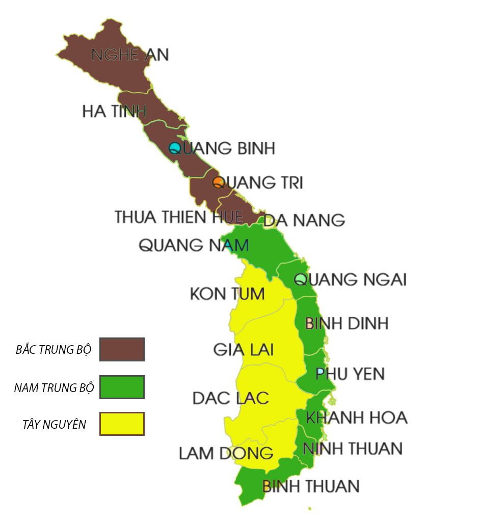 Bản Đồ Và Danh Sách Các Tỉnh Bắc Trung Nam Việt Nam